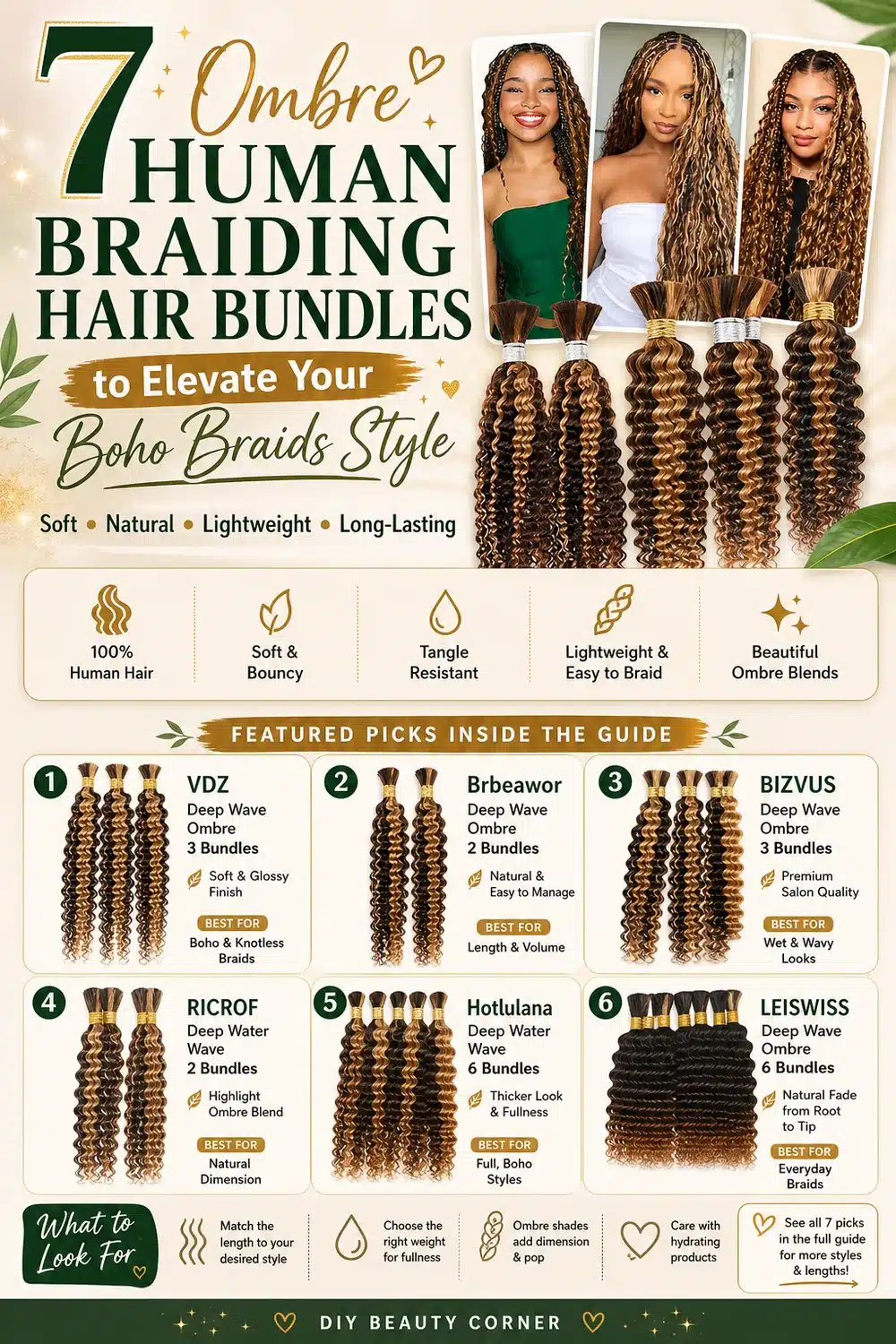 7 Ombre Human Braiding Hair Bundles to Elevate Your Boho Braids Style