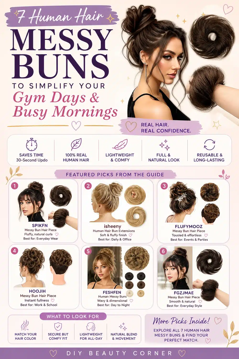 7 Human Hair Messy Buns to Simplify Your Gym Days & Busy Mornings