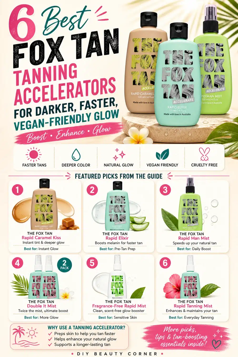 6 Best Fox Tan Tanning Accelerators for Darker, Faster, Vegan-Friendly Glow