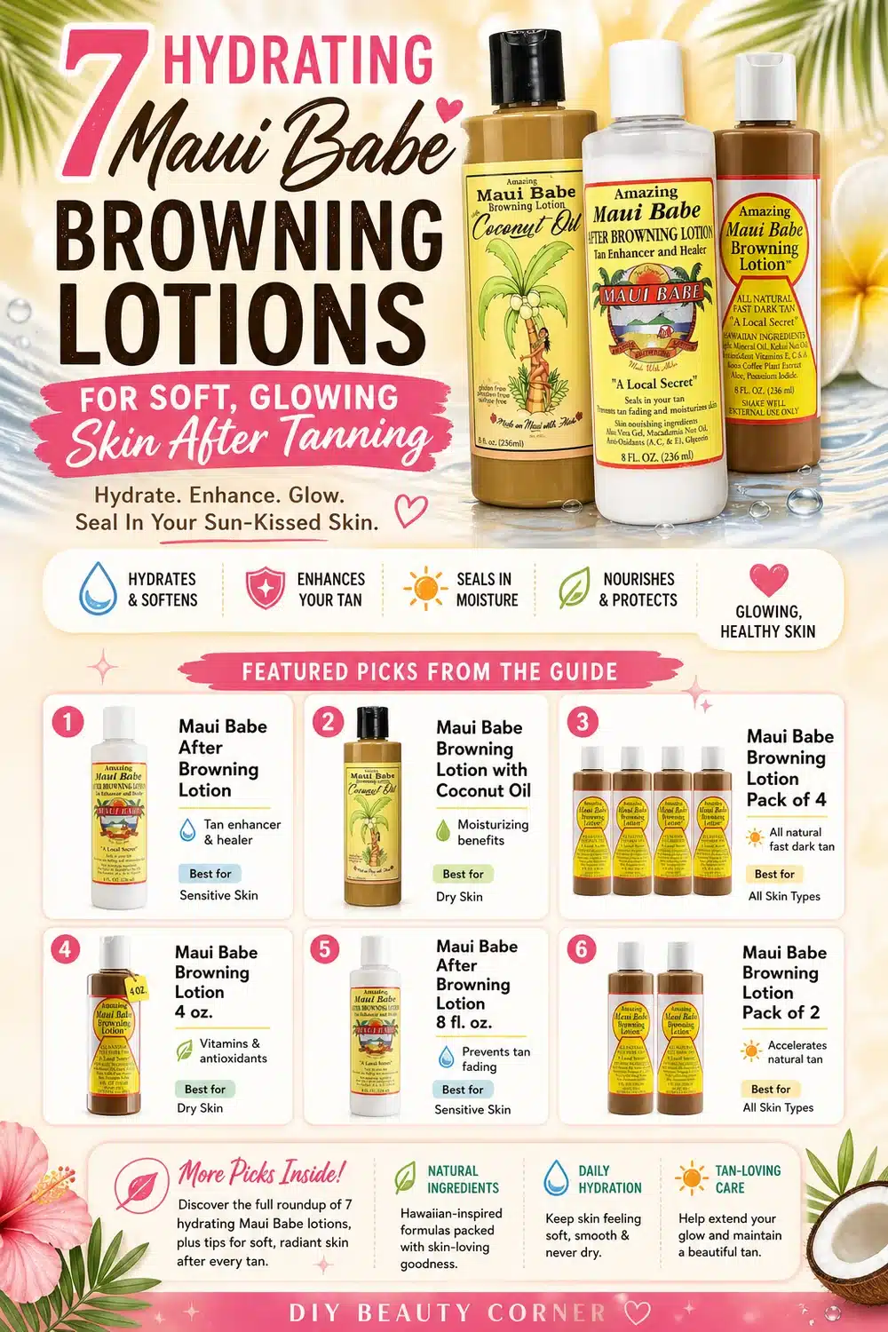 7 Hydrating Maui Babe Browning Lotions for Soft, Glowing Skin After Tanning