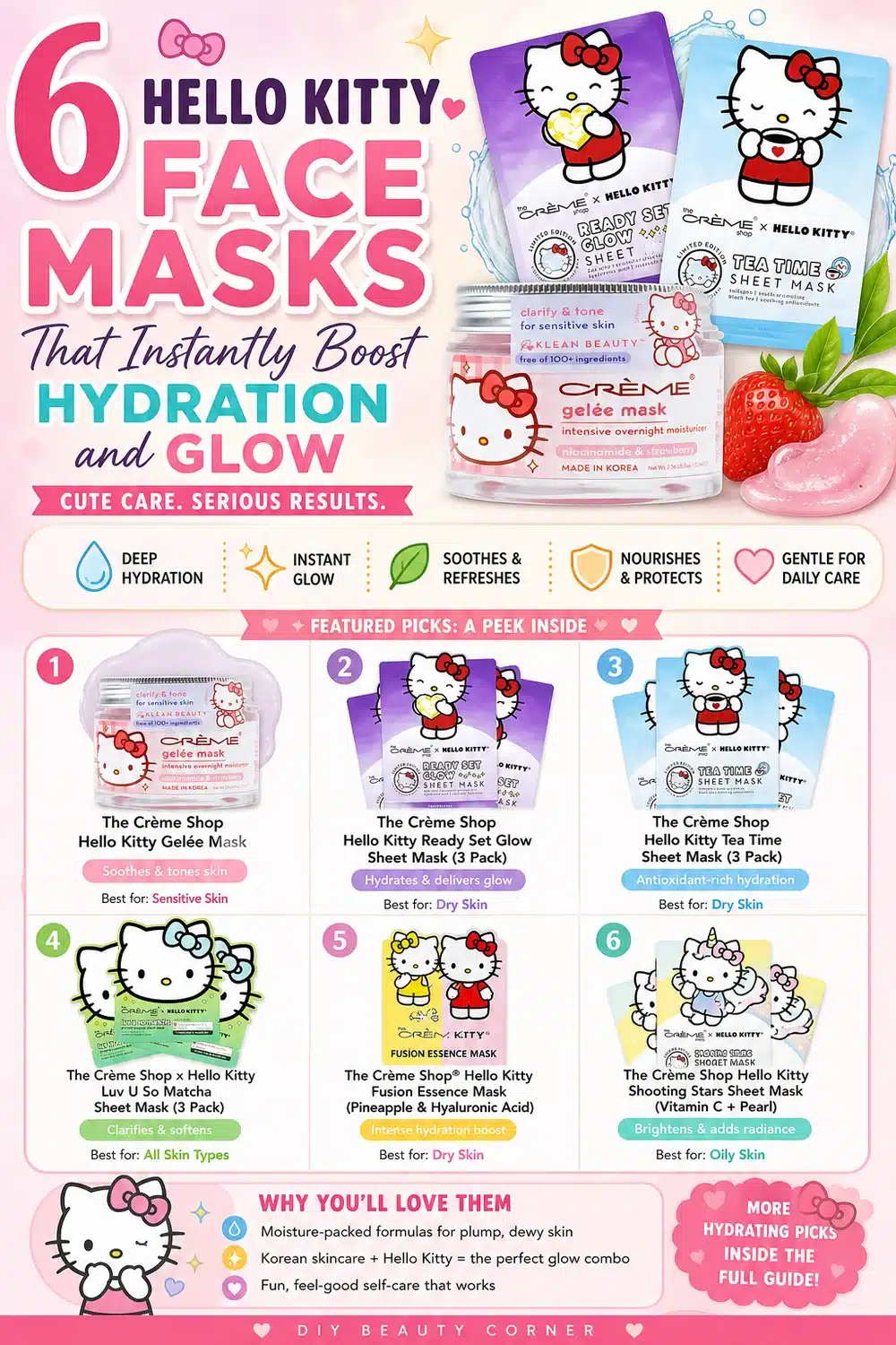 6 Hello Kitty Face Masks That Instantly Boost Hydration and Glow