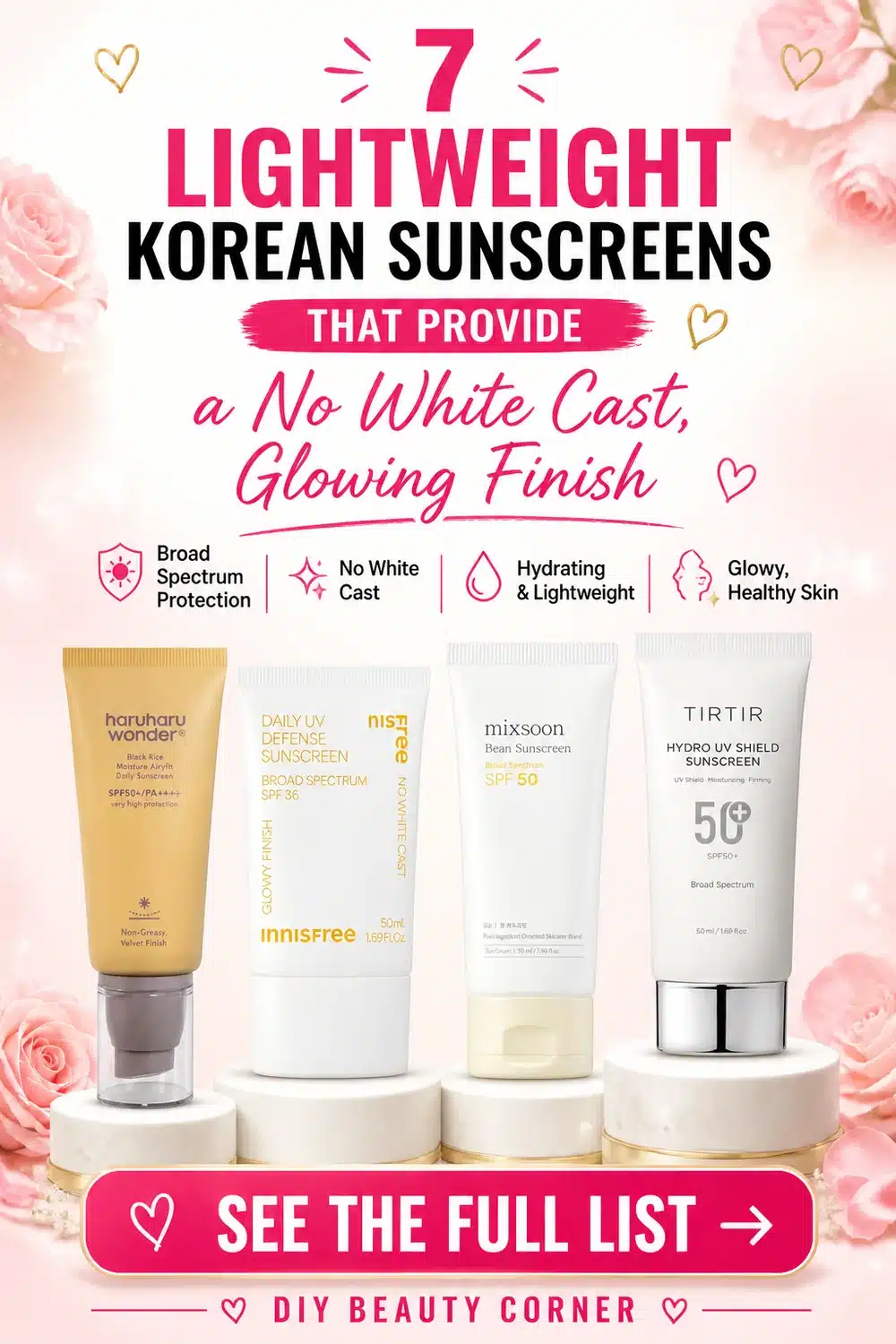 7 Lightweight Korean Sunscreens That Provide a No White Cast, Glowing Finish