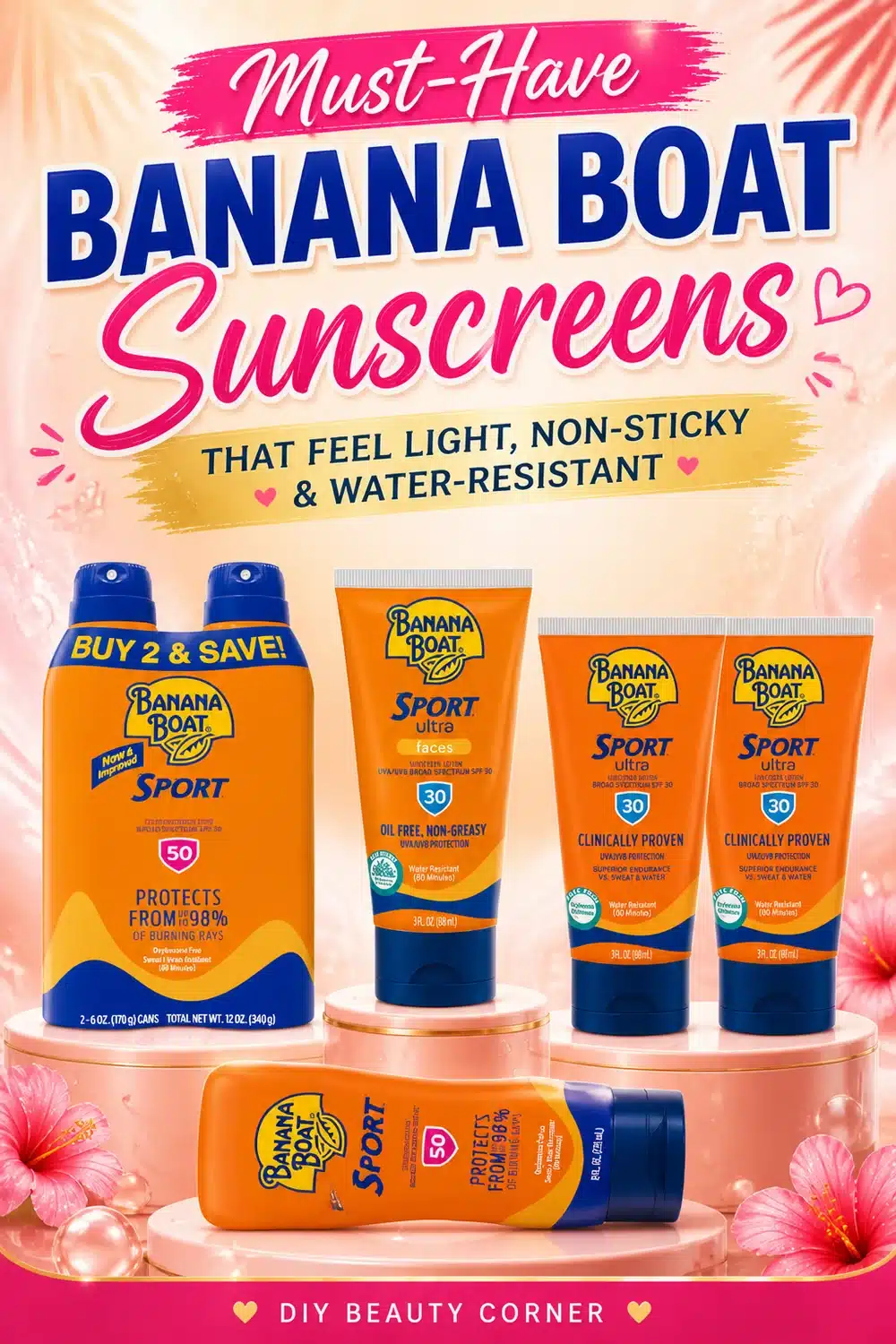 Must-Have Banana Boat Sunscreens That Feel Light, Non-Sticky & Water-Resistant