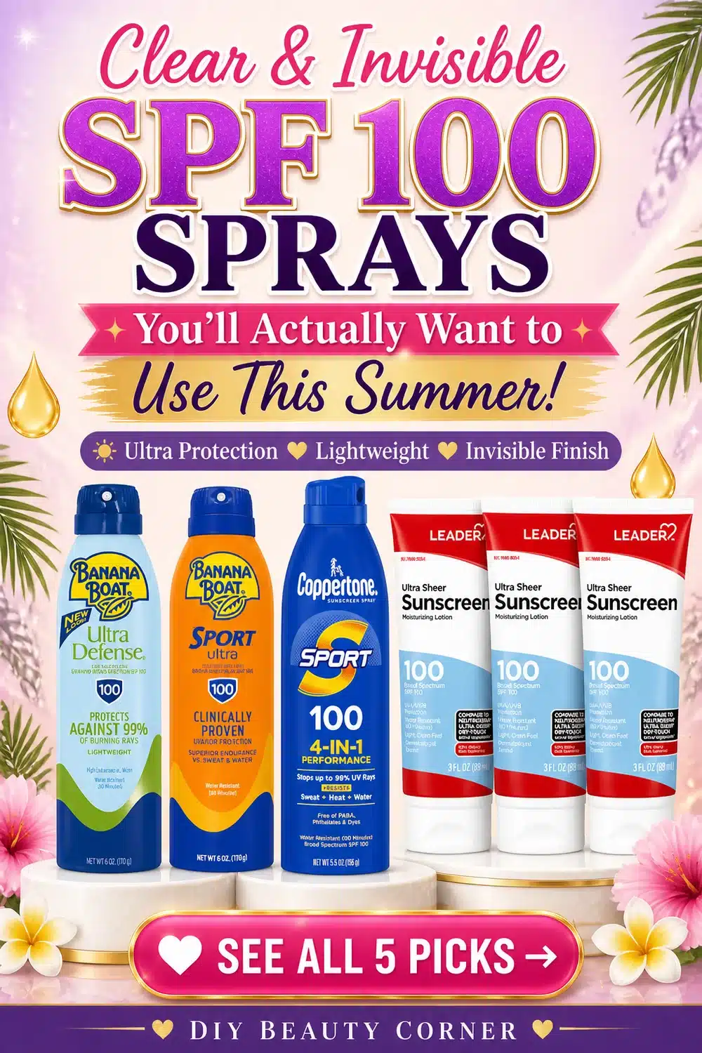 Clear & Invisible SPF 100 Sprays You’ll Actually Want to Use This Summer