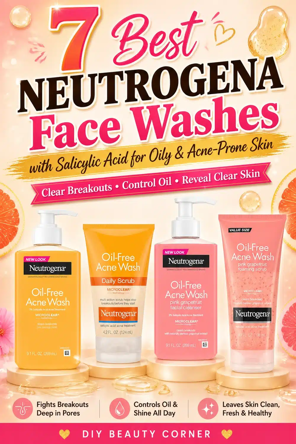 7 Best Neutrogena Face Washes with Salicylic Acid for Oily and Acne-Prone Skin