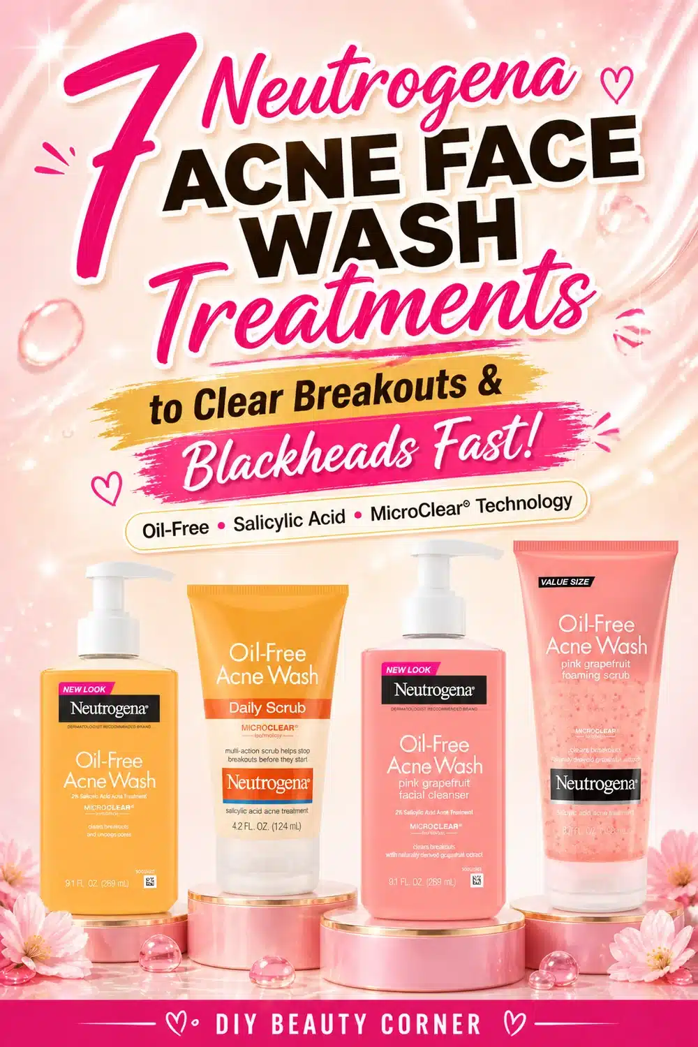 7 Neutrogena Acne Face Wash Treatments to Clear Breakouts & Blackheads Fast