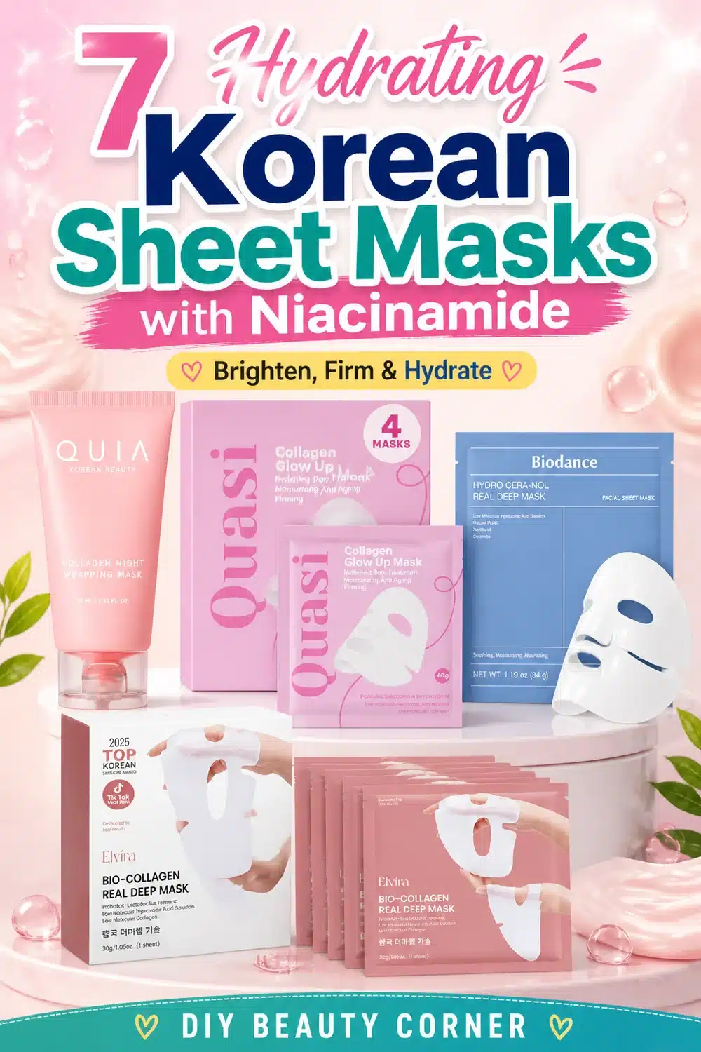 7 Hydrating Korean Sheet Masks with Niacinamide to Brighten and Firm Your Skin