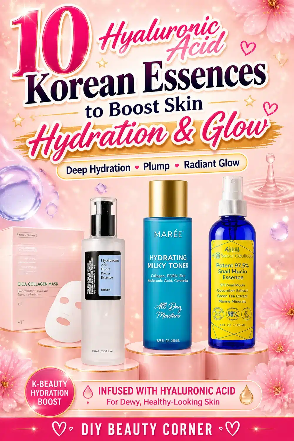 10 Hyaluronic Acid Korean Essences to Boost Skin Hydration & Glow