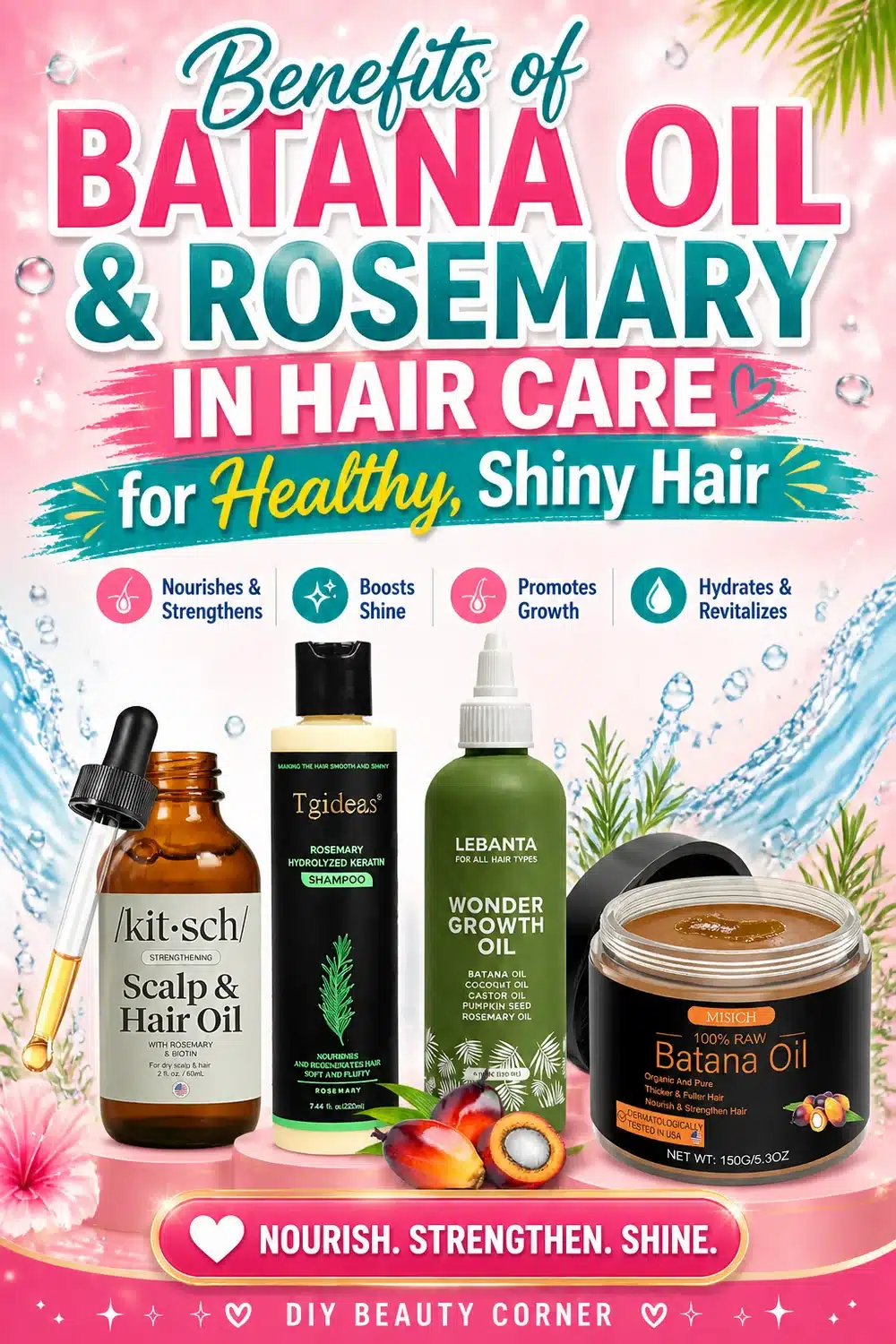 Benefits of Batana Oil & Rosemary in Hair Care for Healthy, Shiny Hair