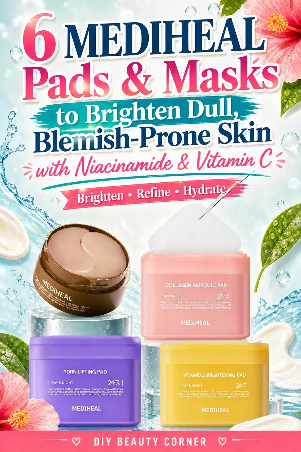 6 Mediheal Pads & Masks to Brighten Dull, Blemish-Prone Skin with Niacinamide & Vitamin C