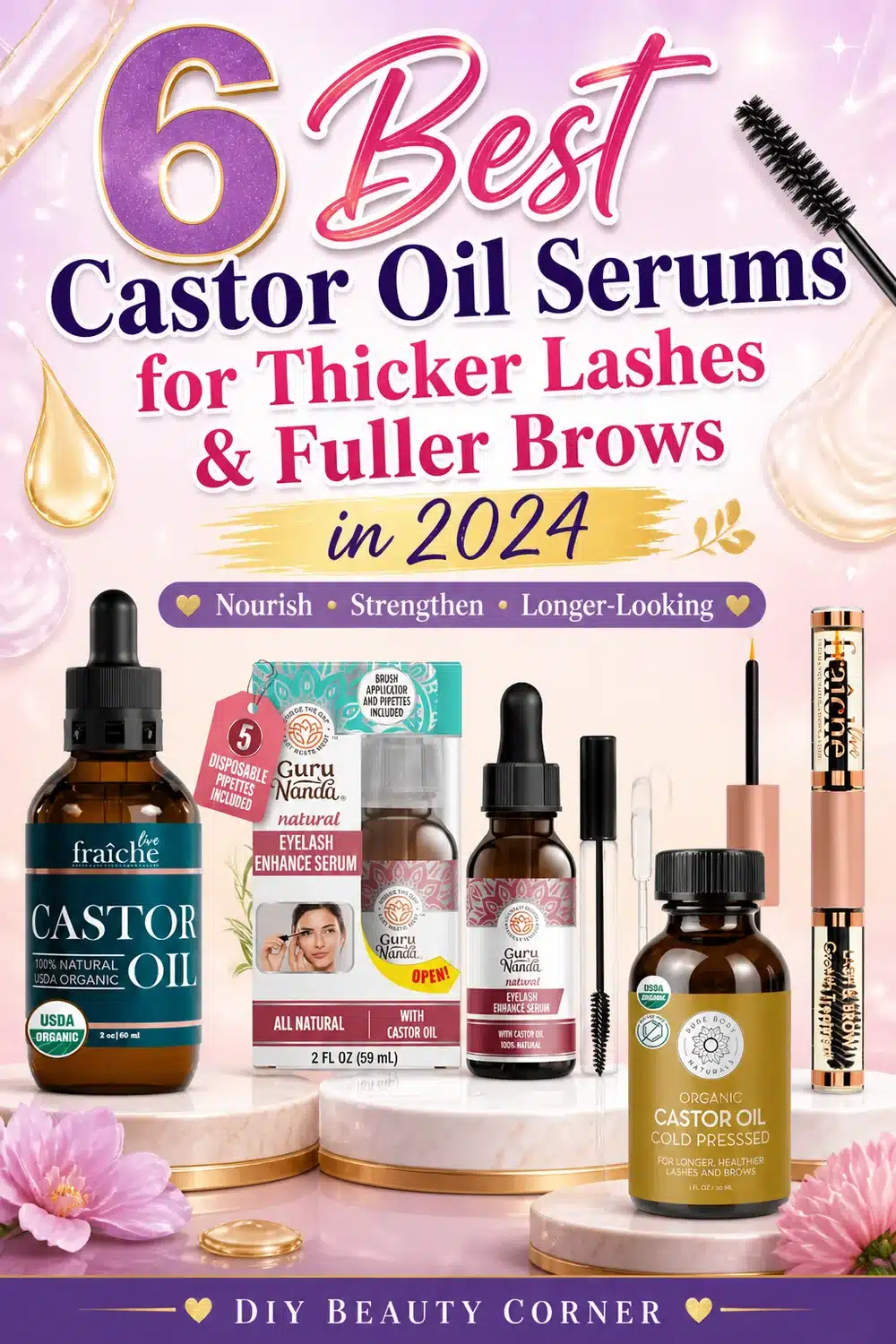 6 Best Castor Oil Serums for Thicker Lashes and Fuller Brows in 2024