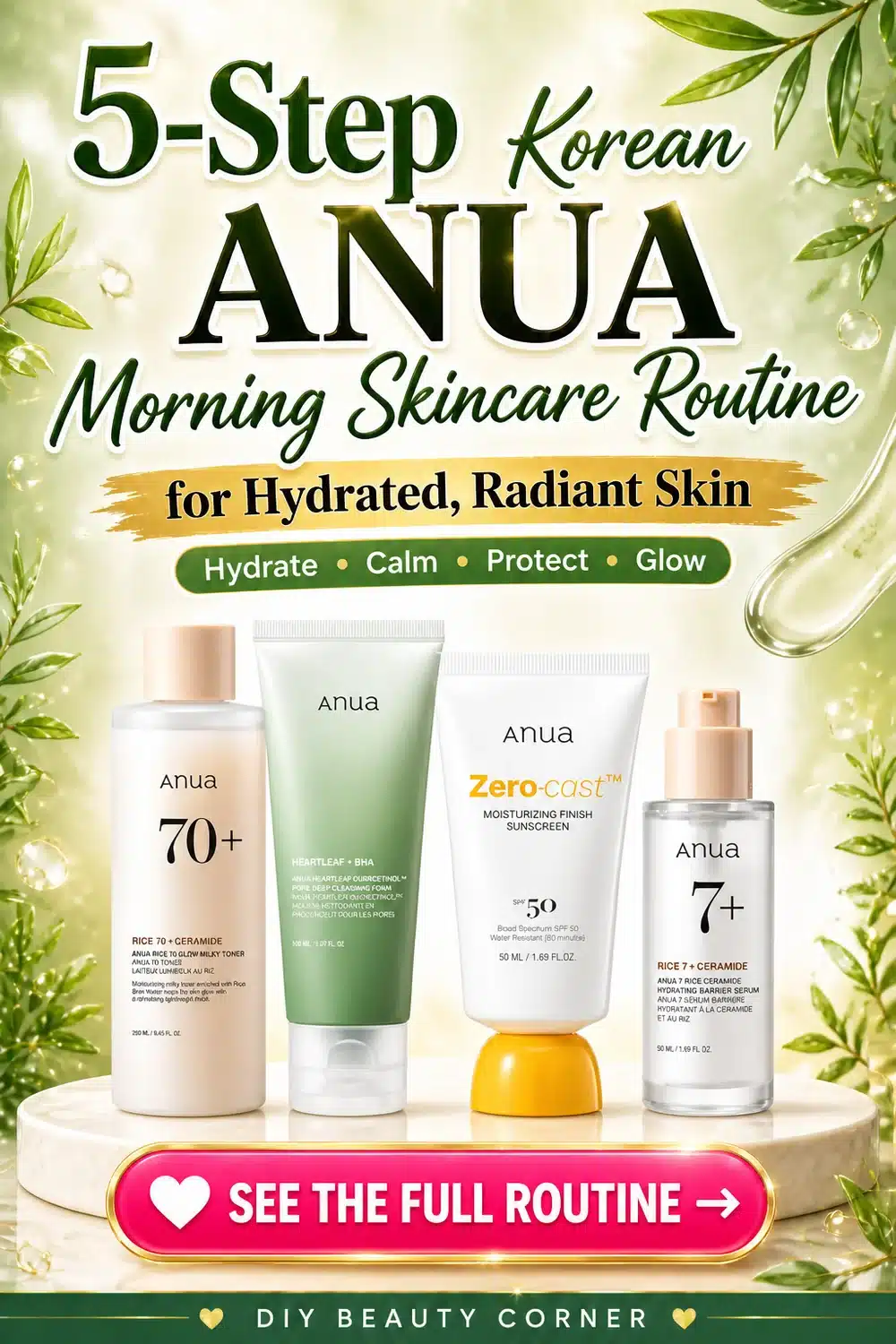 5-Step Korean ANUA Morning Skincare Routine for Hydrated, Radiant Skin