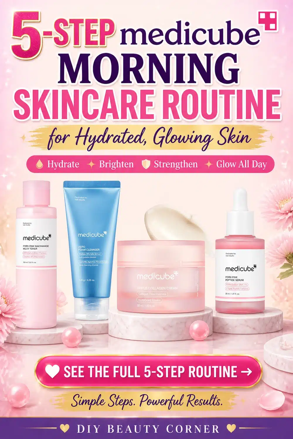 5-Step medicube Morning Skincare Routine for Hydrated, Glowing Skin