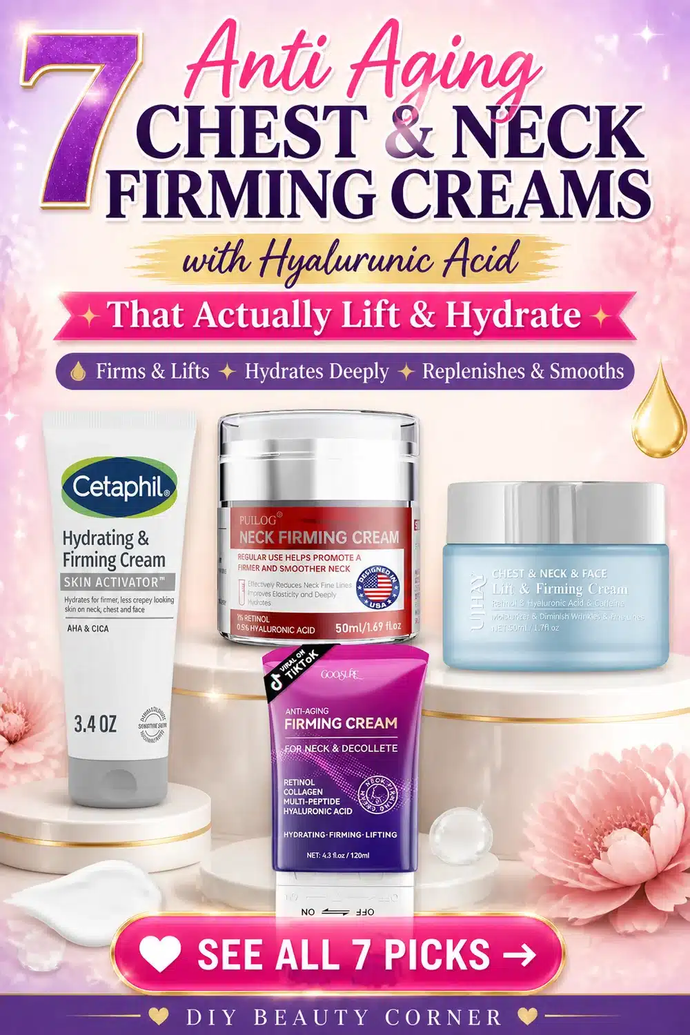 7 Anti Aging Chest Firming Creams with Hyaluronic Acid That Actually Lift & Hydrate