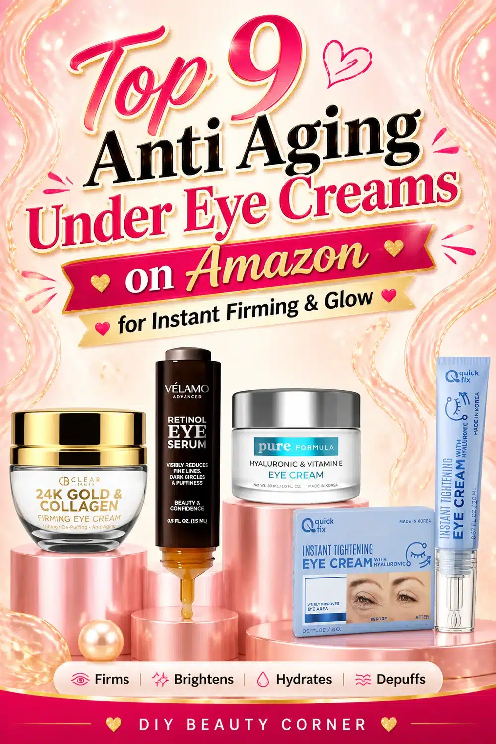 Top 9 Anti Aging Under Eye Creams on Amazon for Instant Firming and Glow