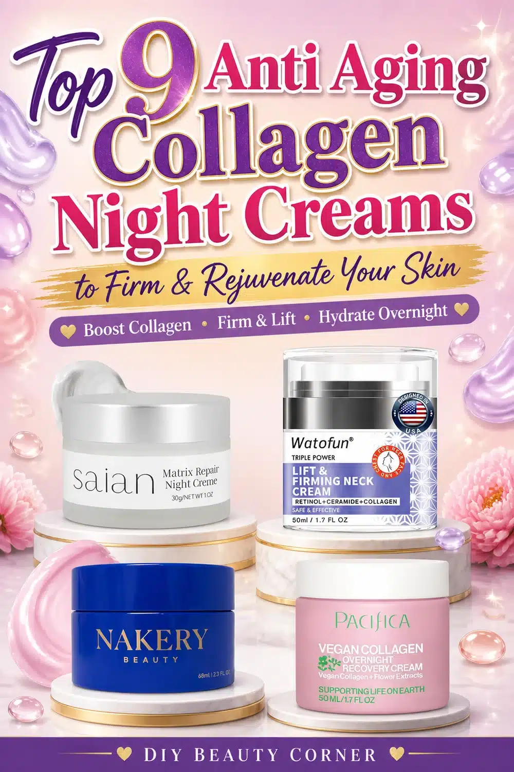 Top 9 Anti Aging Collagen Night Creams to Firm & Rejuvenate Your Skin