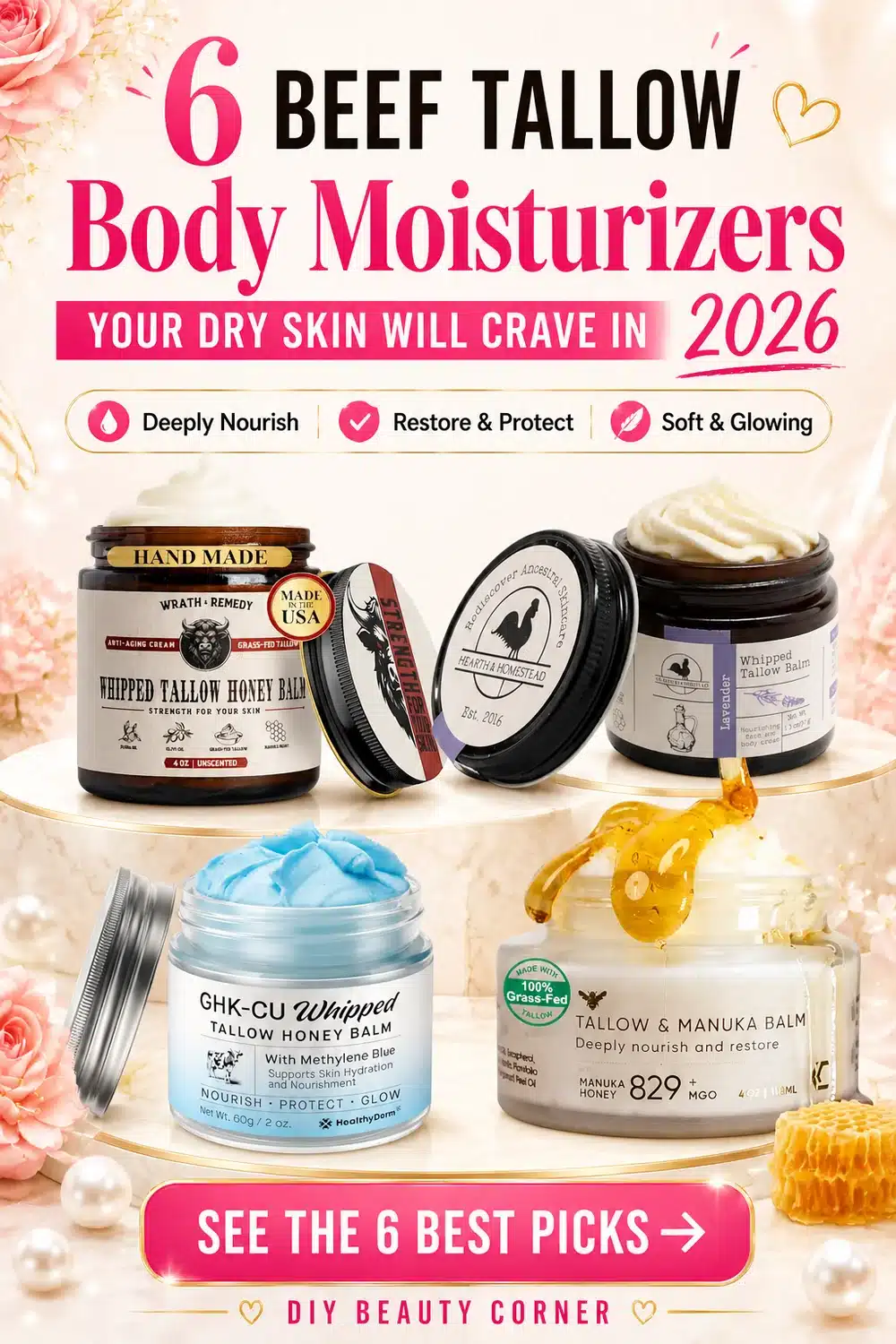 6 Beef Tallow Body Moisturizers Your Dry Skin Will Crave in 2026