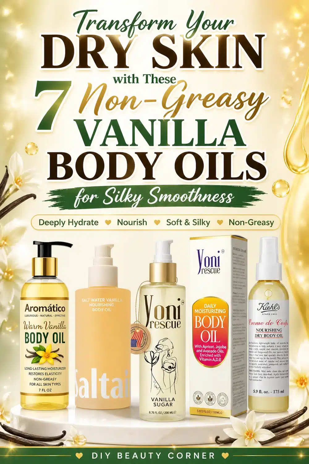 Transform Your Dry Skin with These 7 Non-Greasy Vanilla Body Oils for Silky Smoothness