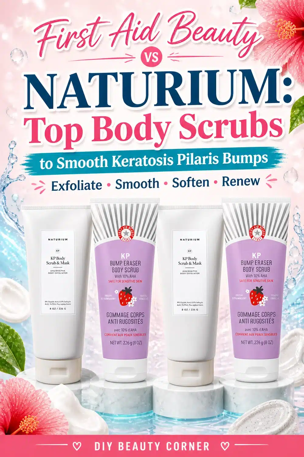 First Aid Beauty vs Naturium: Top Body Scrubs to Smooth Keratosis Pilaris Bumps