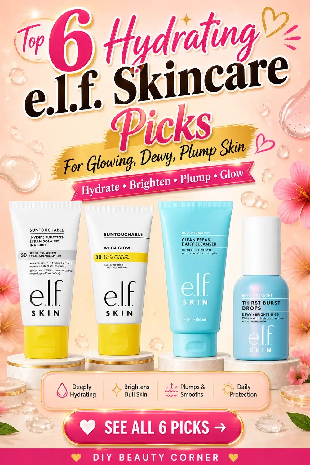 Top 6 Hydrating e.l.f. Skincare Picks for Glowing, Dewy, Plump Skin