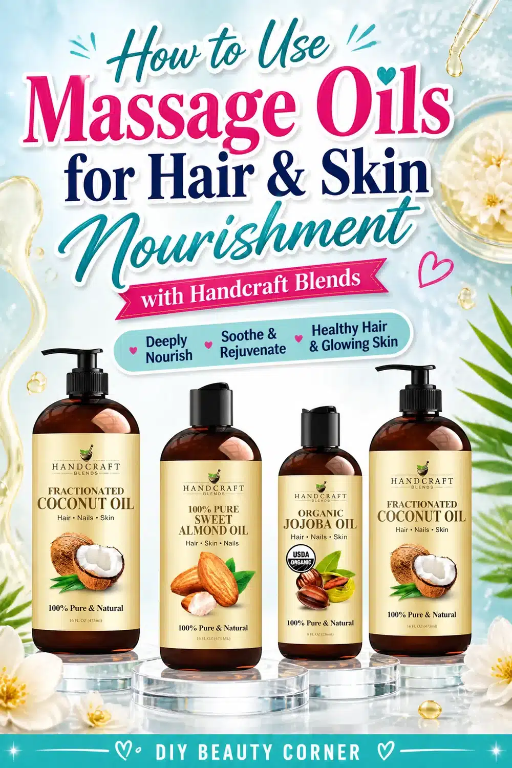 How to Use Massage Oils for Hair & Skin Nourishment with Handcraft Blends
