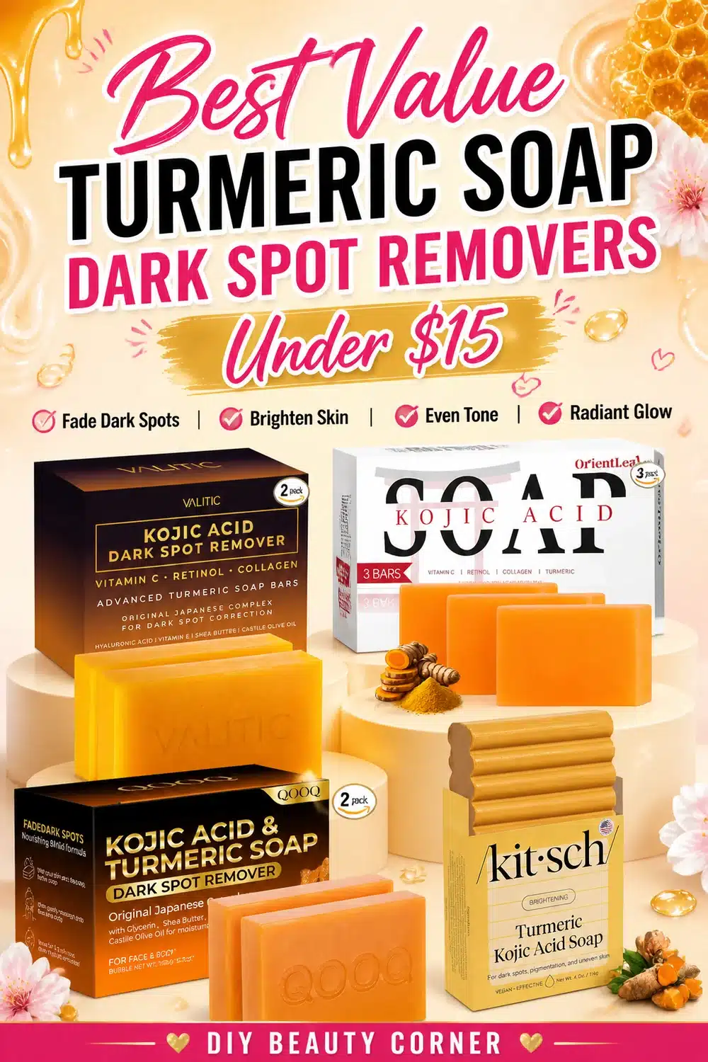 Best Value Turmeric Soap Dark Spot Removers Under $15 for Radiant Skin