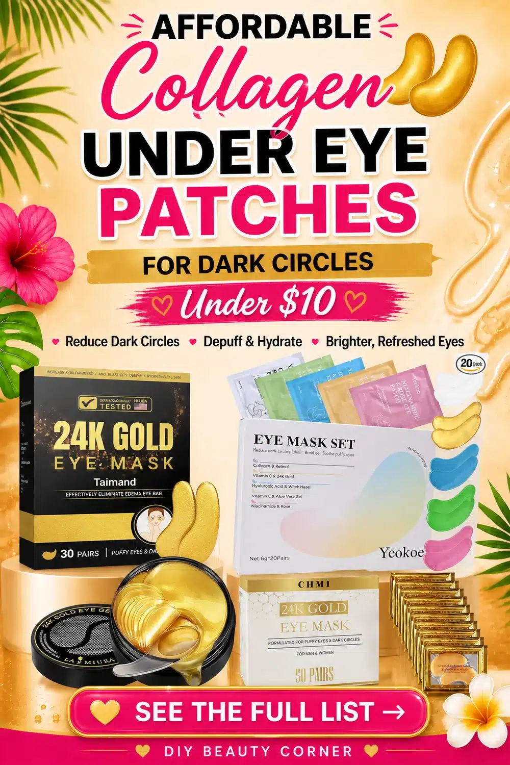 Affordable Collagen Under Eye Patches for Dark Circles Under $10 That Actually Work