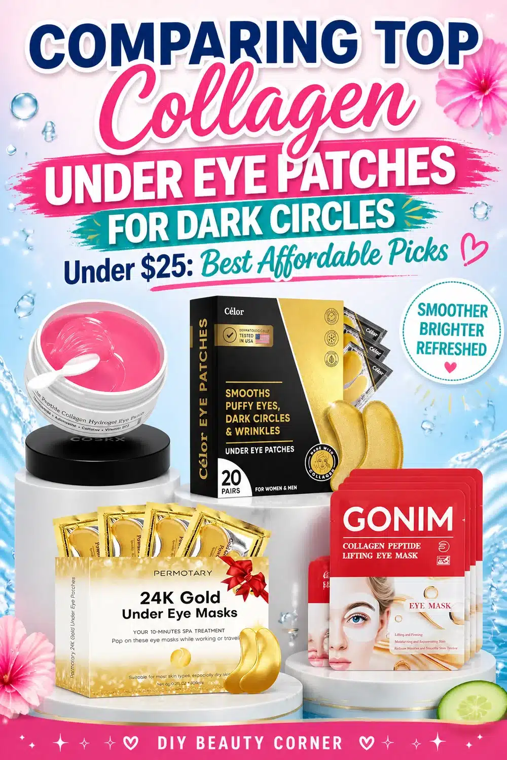Comparing Top Collagen Under Eye Patches for Dark Circles Under $25: Best Affordable Picks