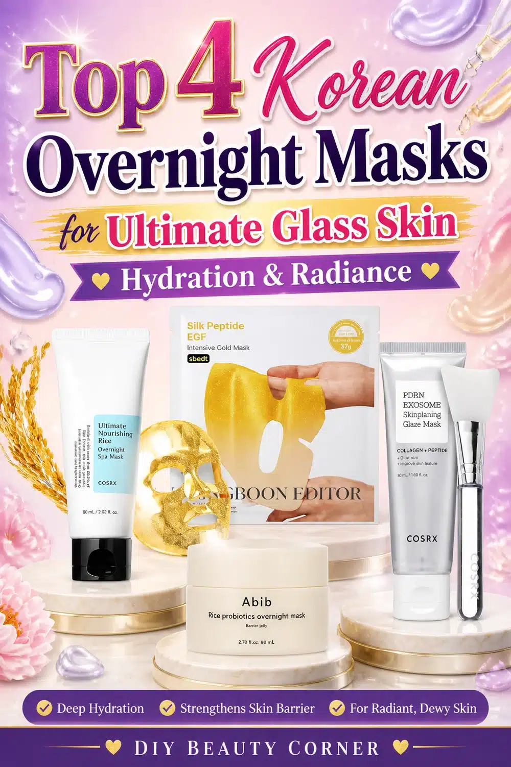 Top 4 Korean Overnight Masks for Ultimate Glass Skin Hydration & Radiance