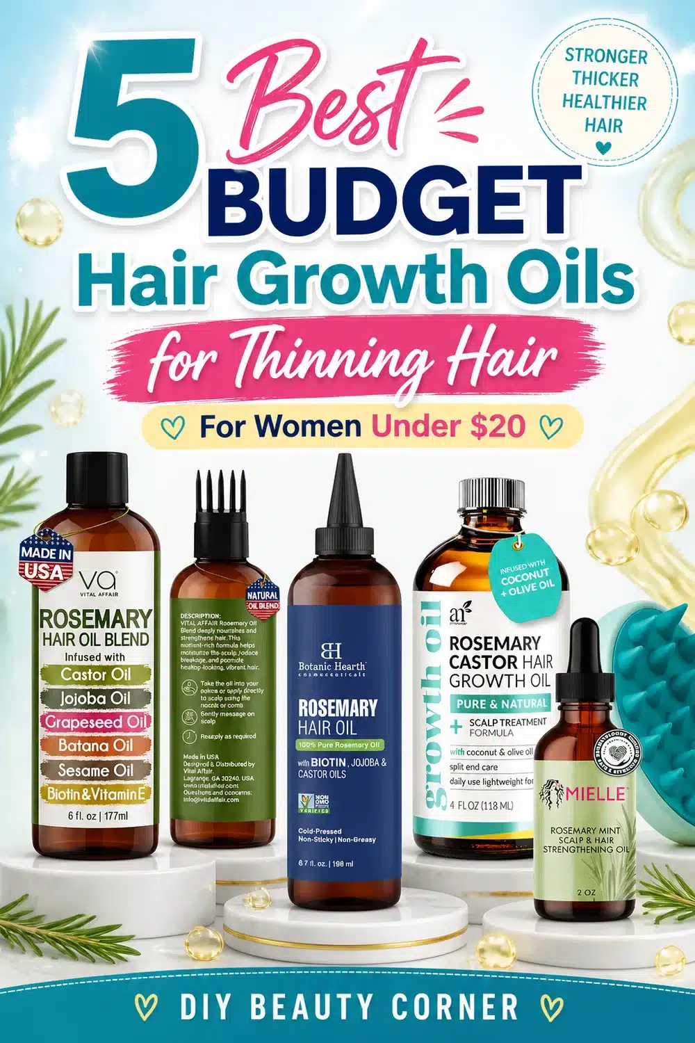 5 Best Budget Hair Growth Oils for Thinning Hair in Women Under $20