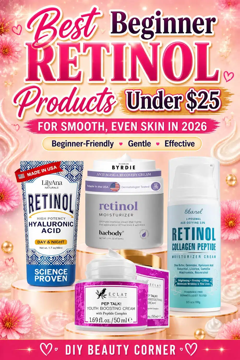 Best Beginner Retinol Products Under $25 for Smooth, Even Skin in 2026