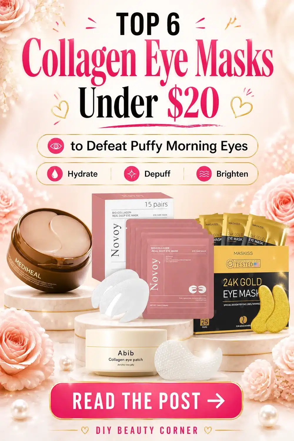 Top 6 Collagen Eye Masks Under $20 to Defeat Puffy Morning Eyes