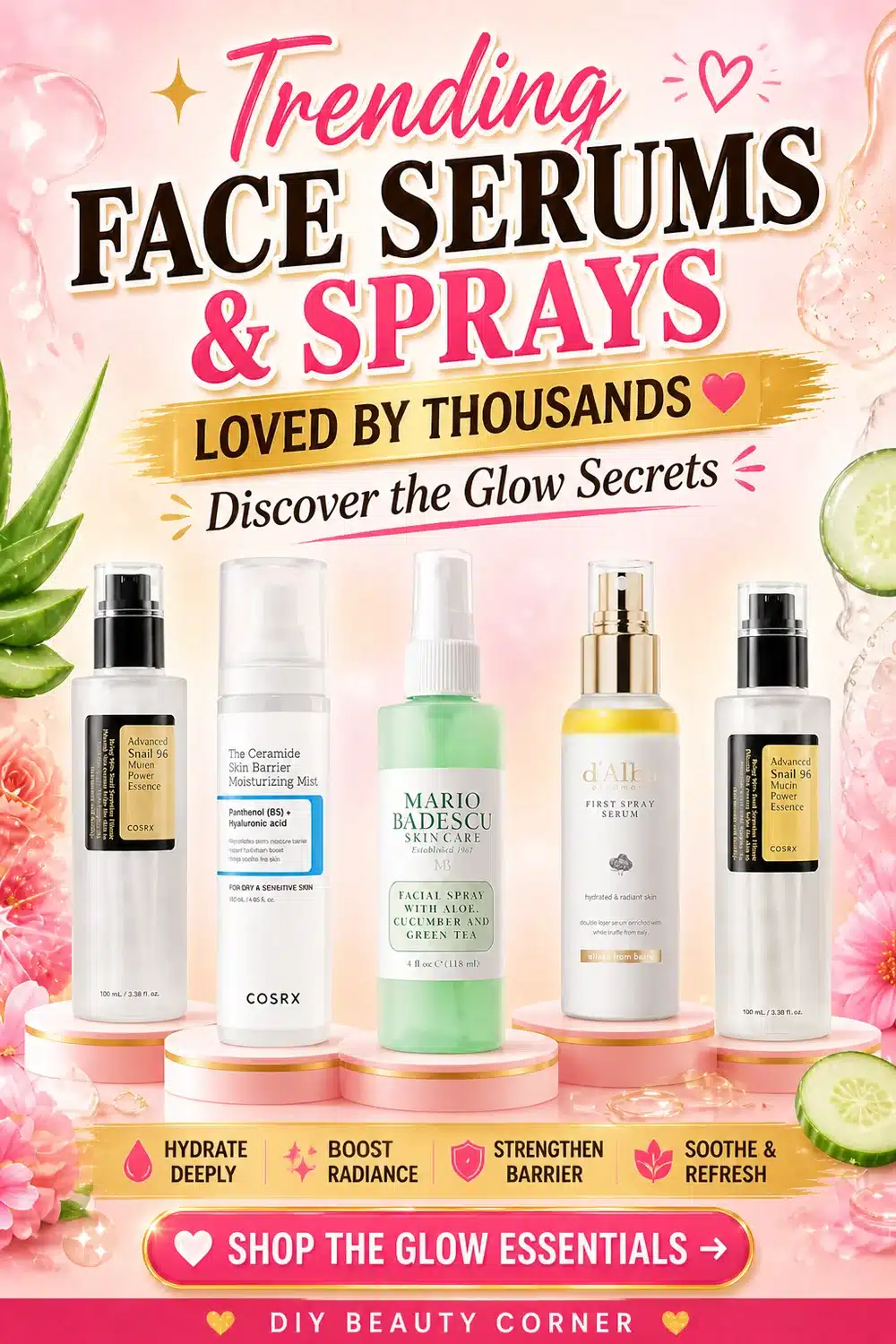 Trending Face Serums and Sprays Loved by Thousands: Discover the Glow Secrets