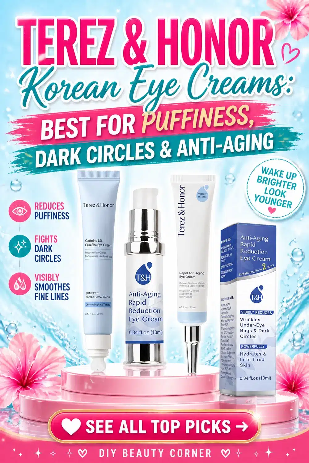 TEREZ & HONOR Korean Eye Creams: Best for Puffiness, Dark Circles & Anti-Aging
