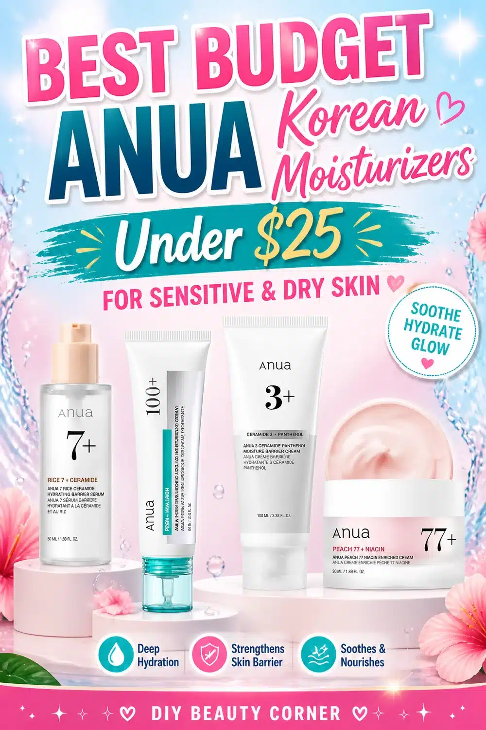 Best Budget ANUA Korean Moisturizers Under $25 for Sensitive & Dry Skin