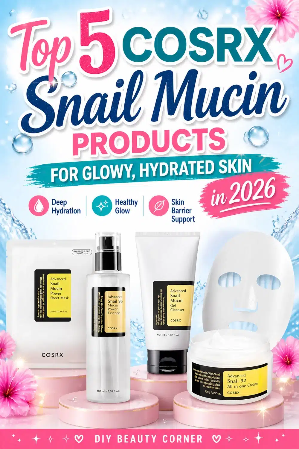 Top 5 COSRX Snail Mucin Products for Glowy, Hydrated Skin in 2026
