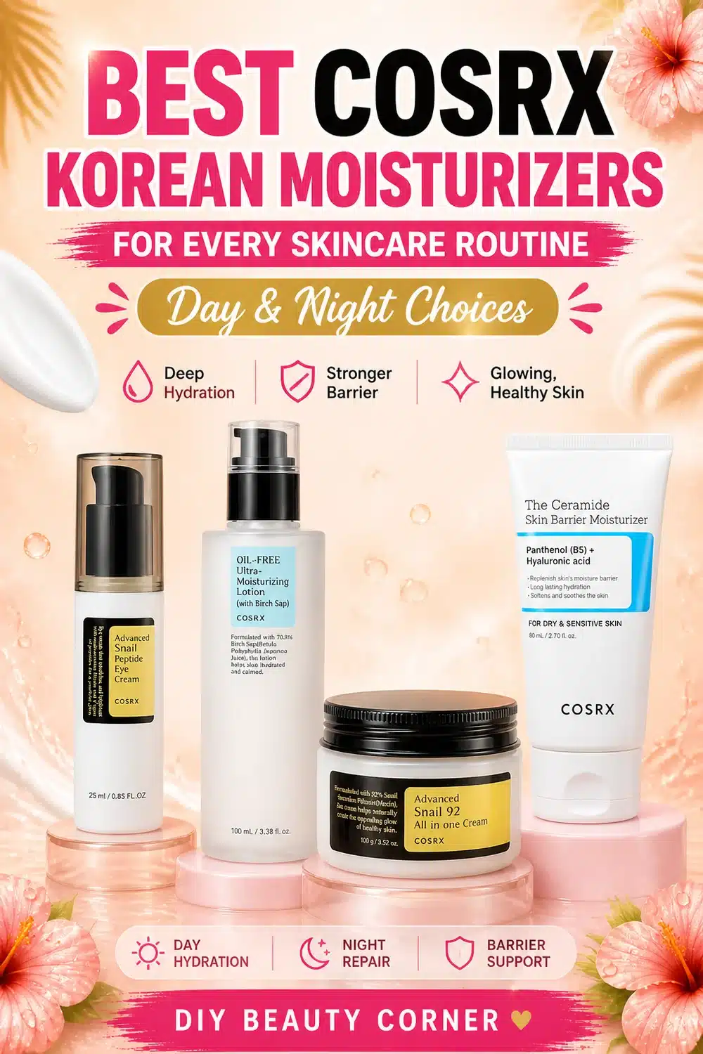 Best COSRX Korean Moisturizers for Every Skincare Routine: Day & Night Choices