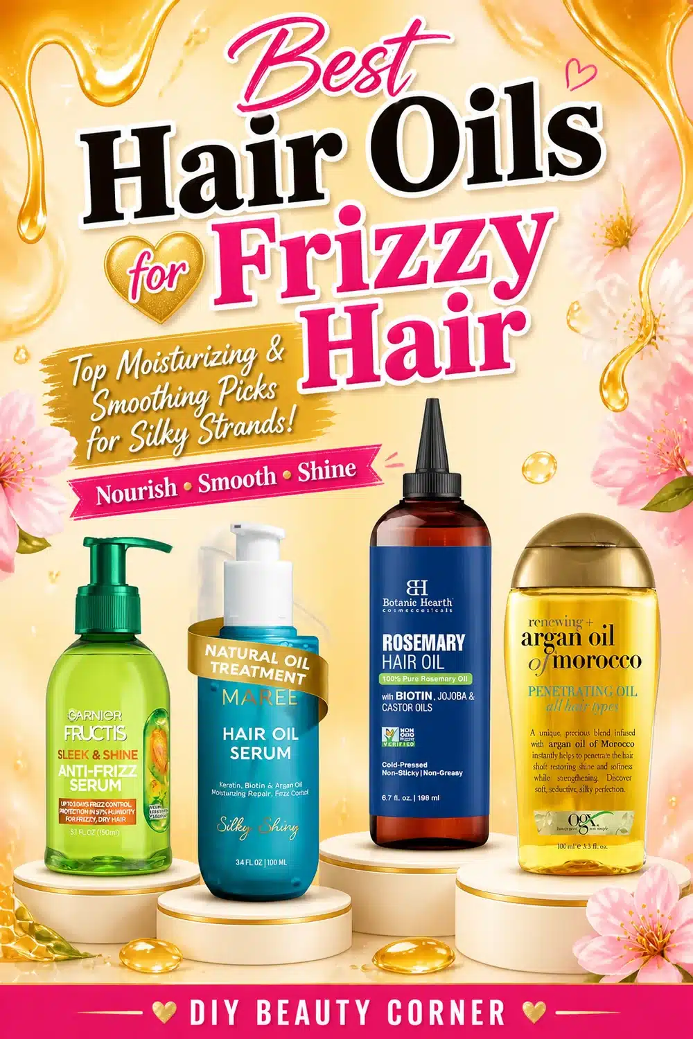 Best Hair Oils for Frizzy Hair: Top Moisturizing & Smoothing Picks for Silky Strands