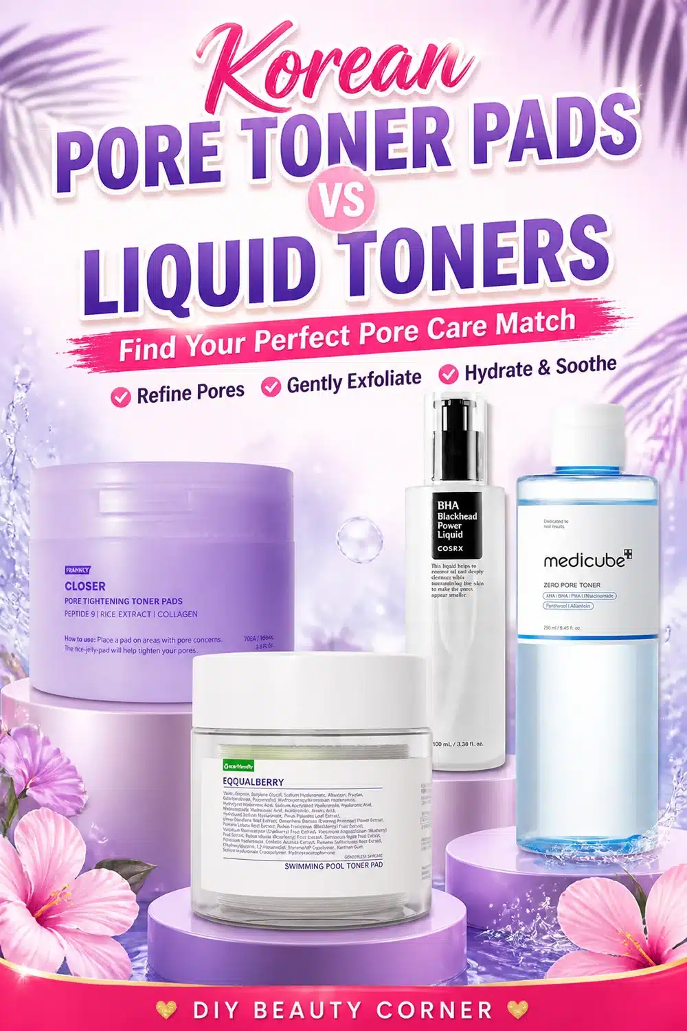 Korean Pore Toner Pads vs Liquid Toners: Find Your Perfect Pore Care Match