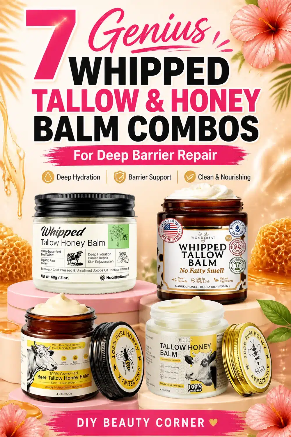 7 Genius Whipped Tallow and Honey Balm Combos for Deep Barrier Repair