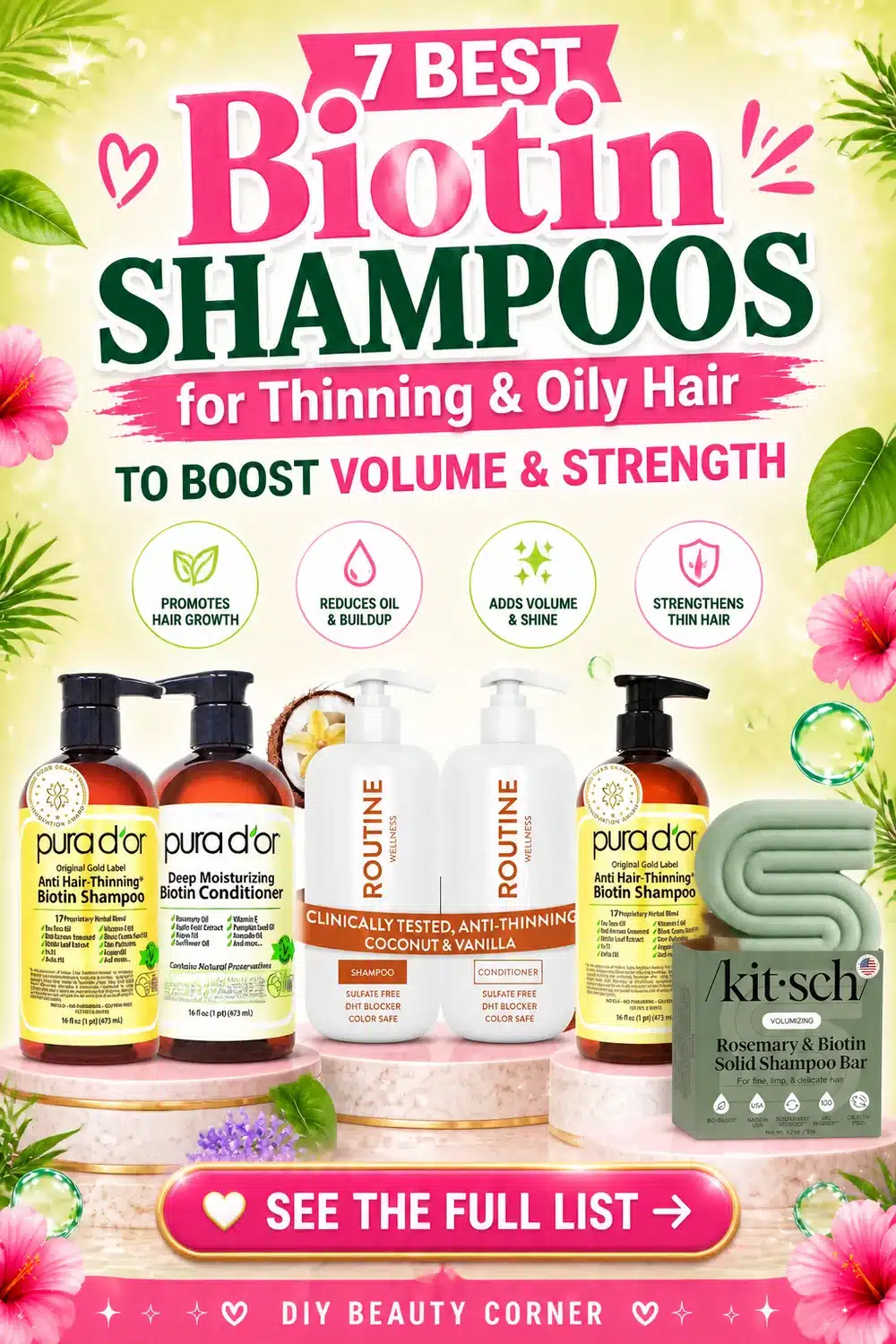 7 Best Biotin Shampoos for Thinning & Oily Hair to Boost Volume and Strength