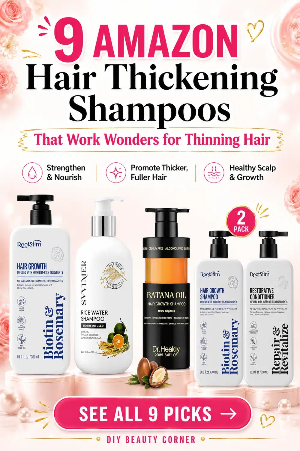 9 Amazon Hair Thickening Shampoos That Work Wonders for Thinning Hair