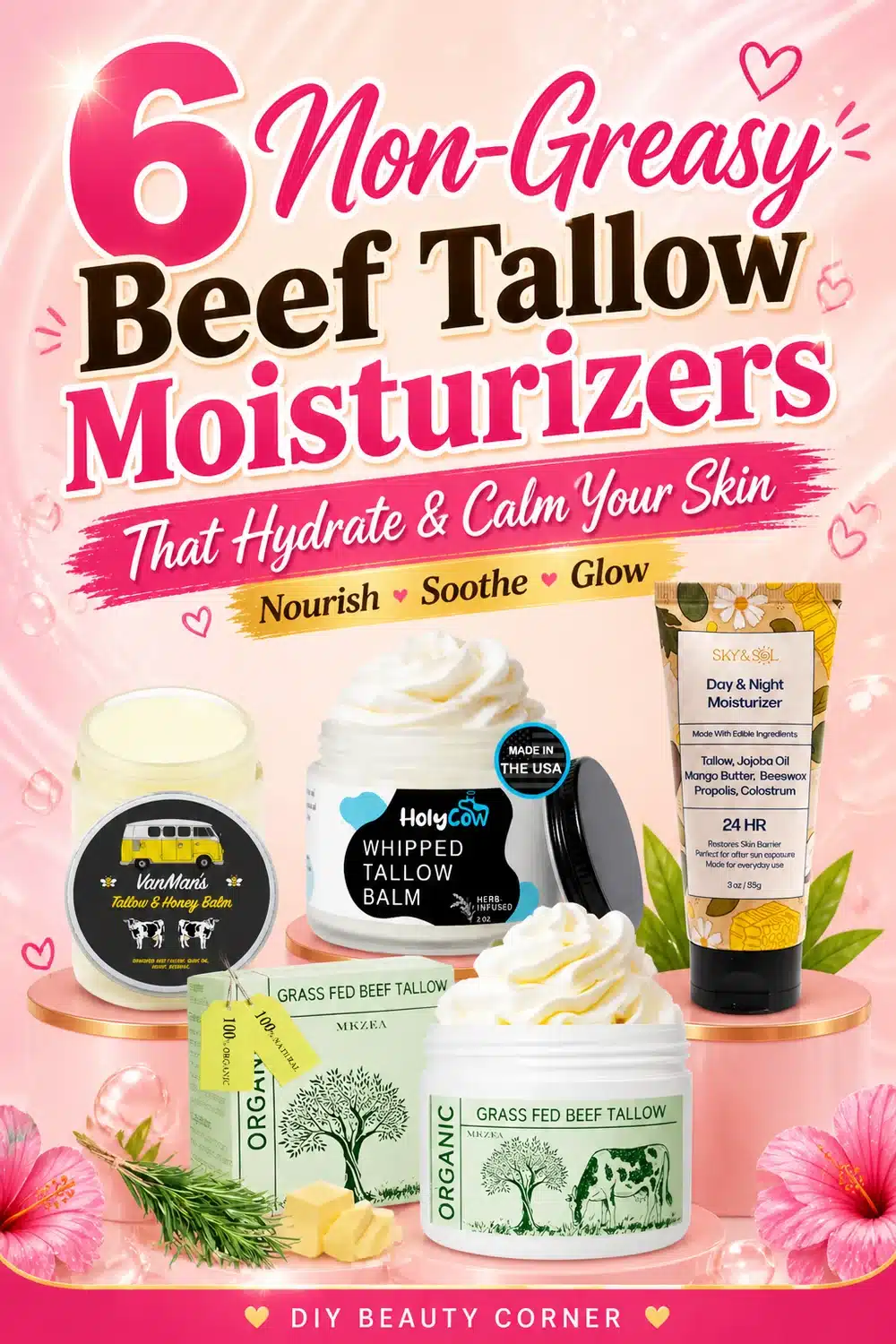 6 Non-Greasy Beef Tallow Moisturizers That Hydrate and Calm Your Skin