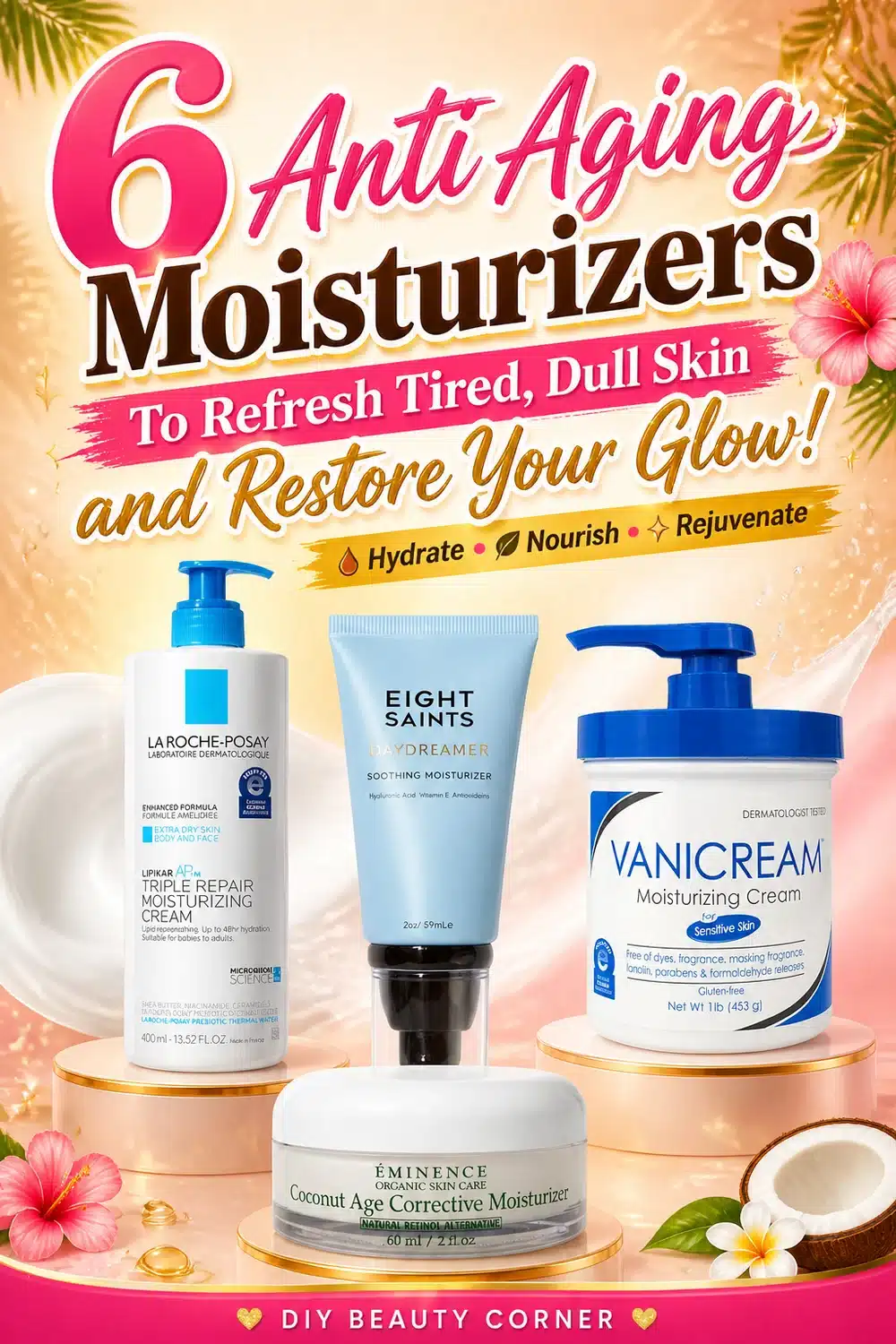 6 Anti Aging Moisturizers To Refresh Tired, Dull Skin and Restore Your Glow