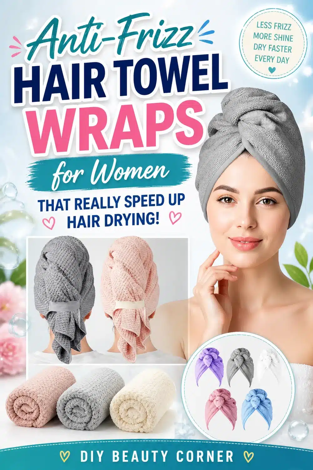 Anti-Frizz Hair Towel Wraps for Women That Really Speed Up Hair Drying