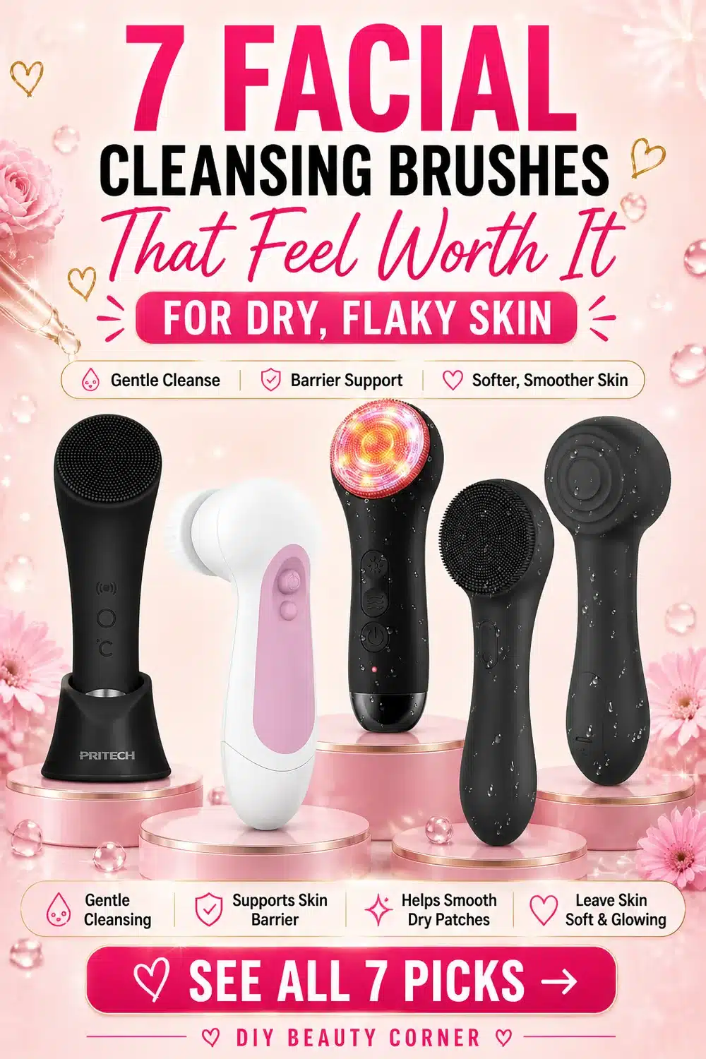 7 Facial Cleansing Brushes That Feel Worth It for Dry, Flaky Skin