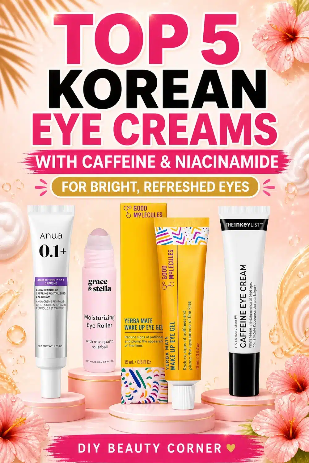 Top 5 Korean Eye Creams with Caffeine & Niacinamide for Bright, Refreshed Eyes
