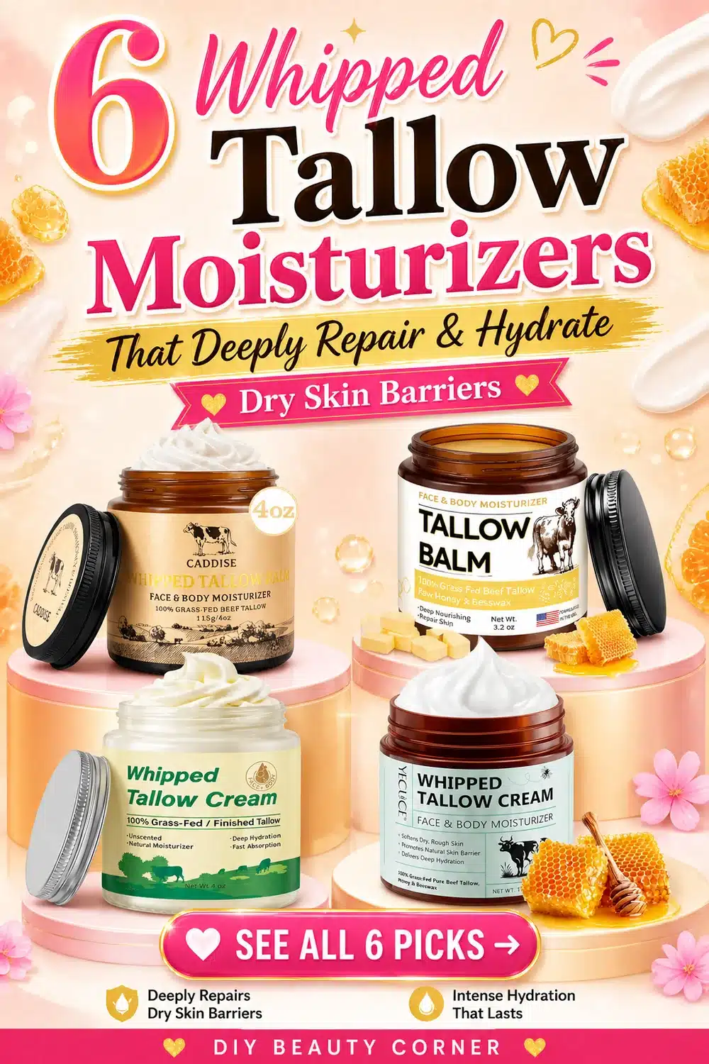 6 Whipped Tallow Moisturizers That Deeply Repair and Hydrate Dry Skin Barriers