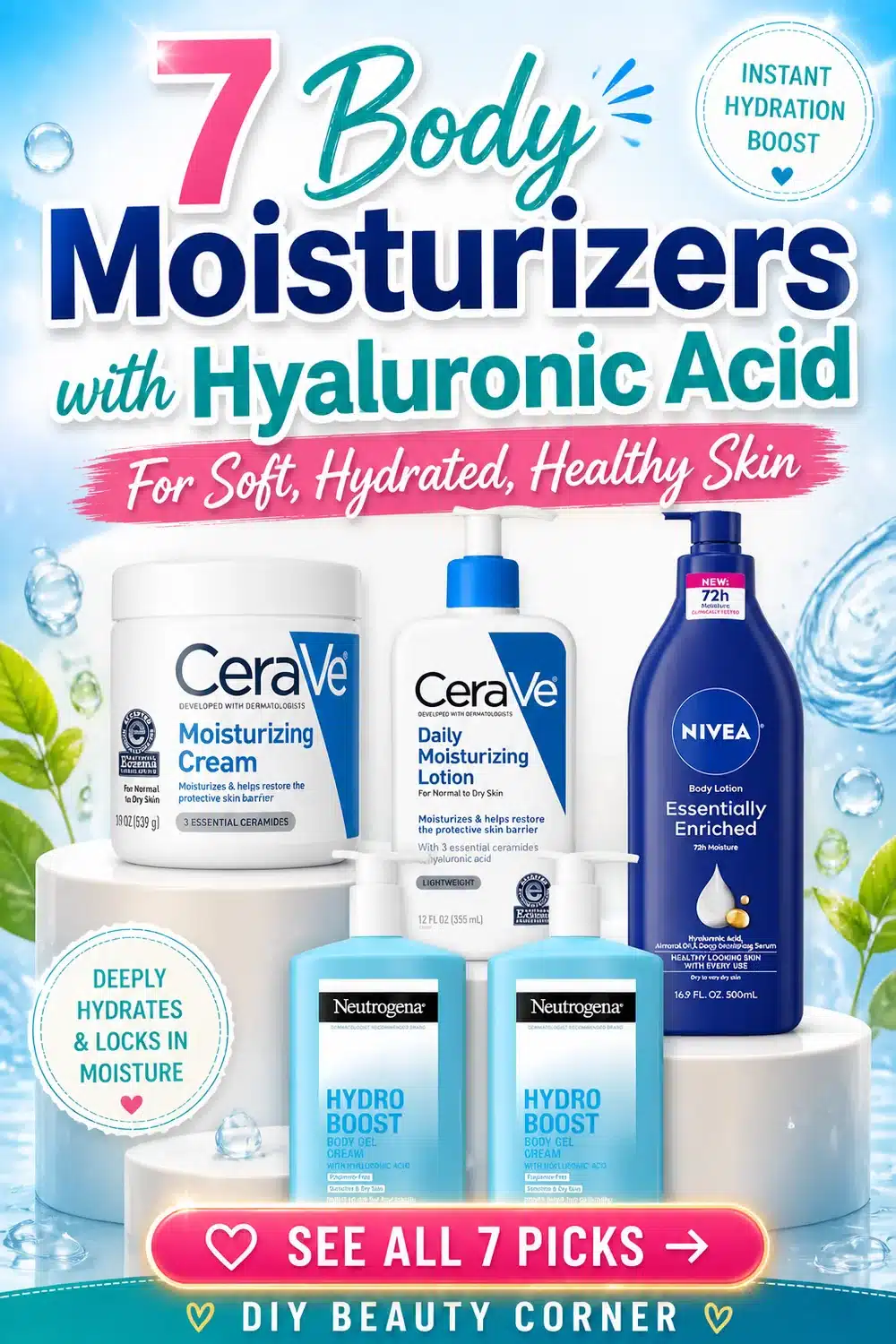 7 Body Moisturizers with Hyaluronic Acid for Instant Hydration Boost
