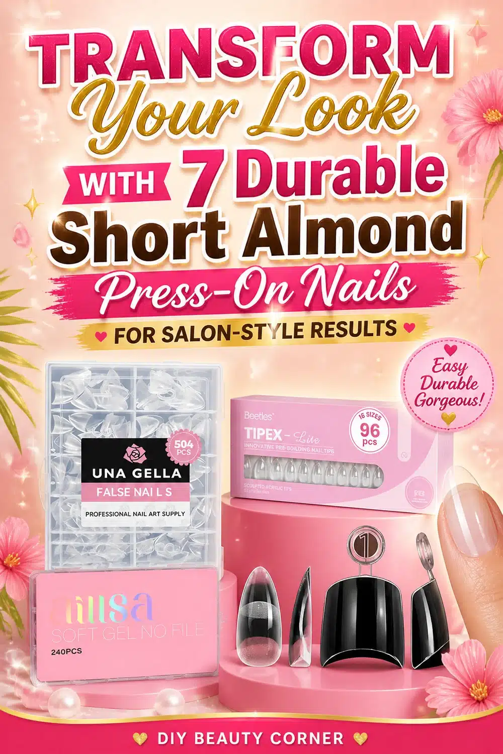 Transform Your Look With 7 Durable Short Almond Press-On Nails for Salon-Style